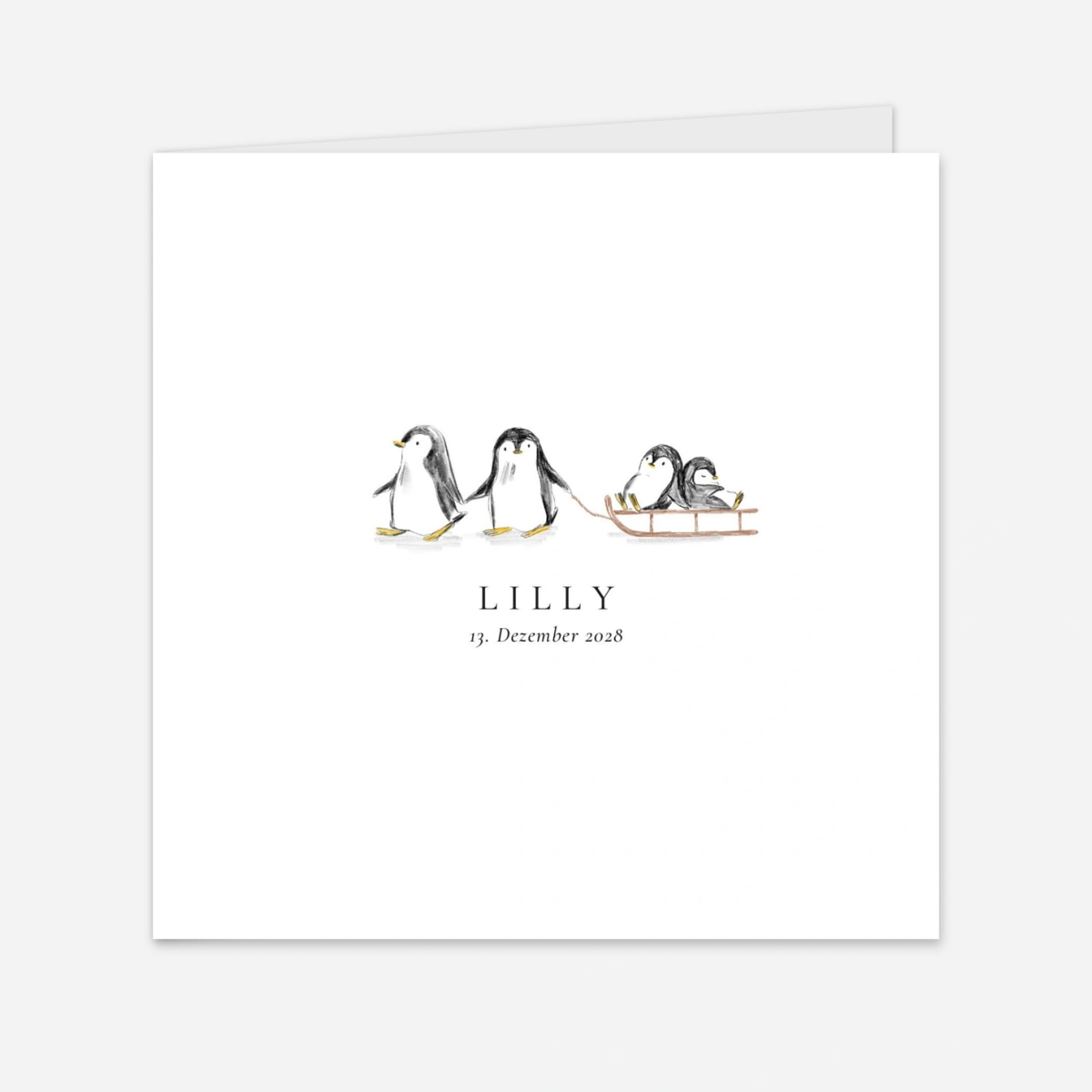 Geburtskarte Kleine Eisscholle