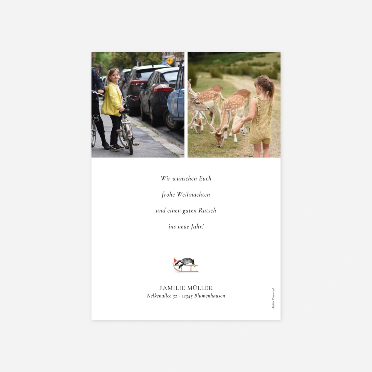 Weihnachtskarte Kleine Eisscholle