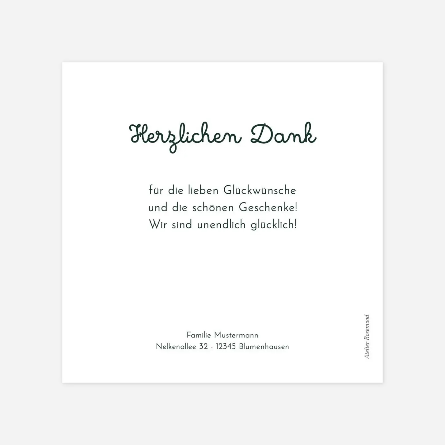 Dankeskarte Geburt Kleines Äffchen