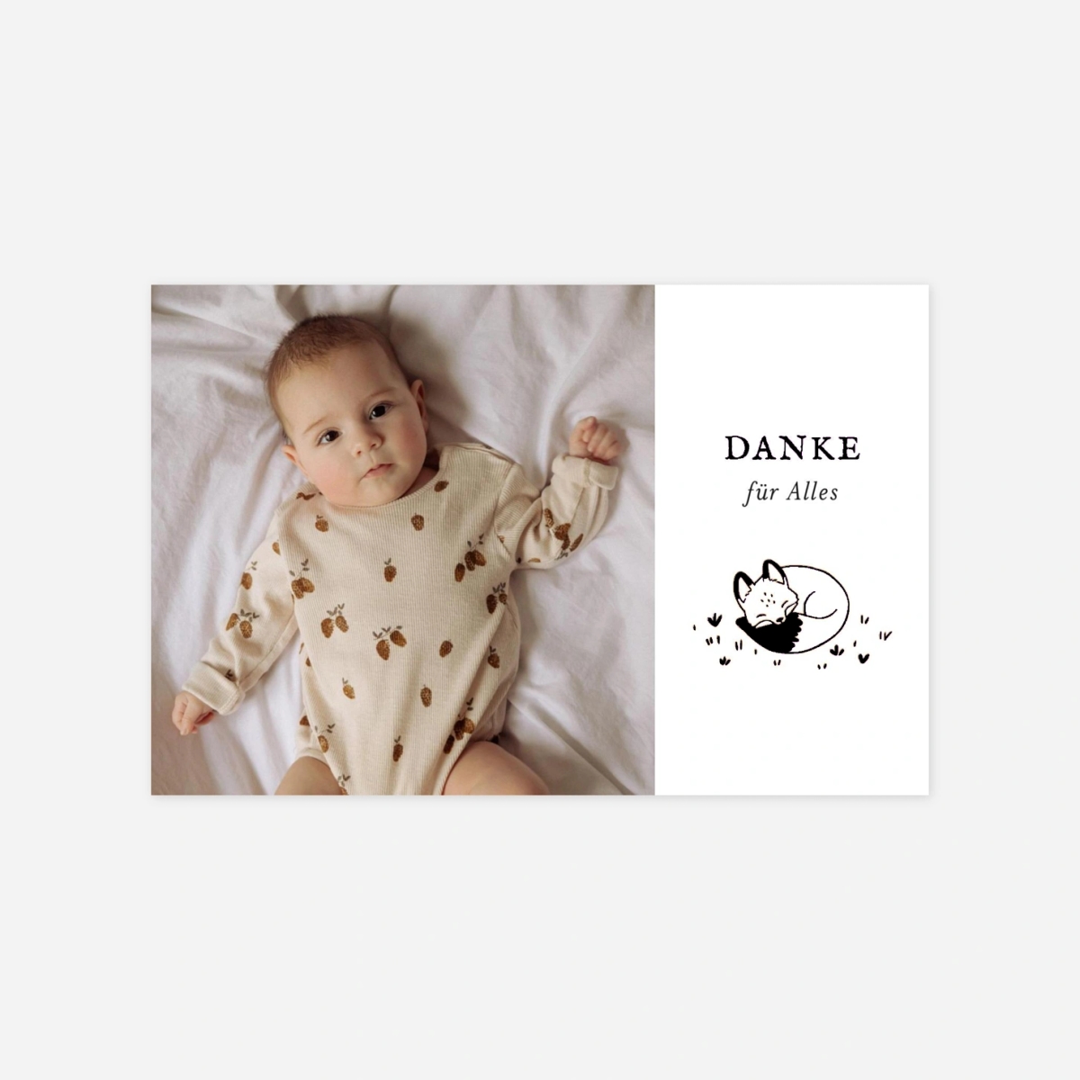 Dankeskarte Geburt Kleiner Fuchs