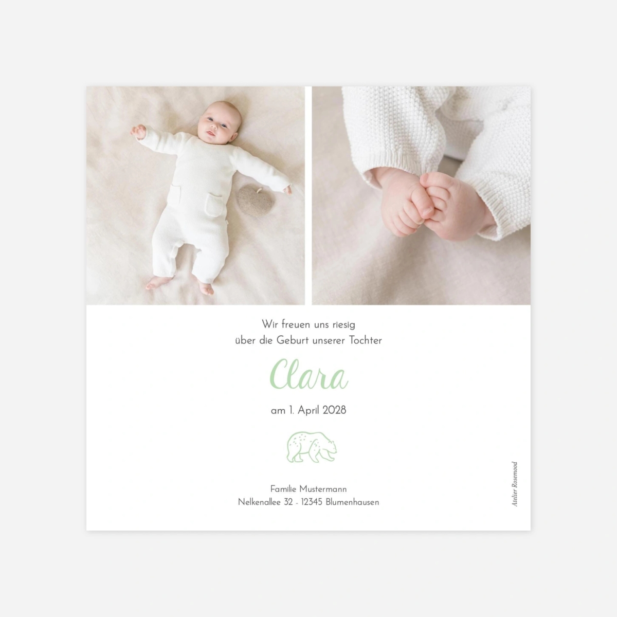 Geburtskarte Kleiner Spaziergang