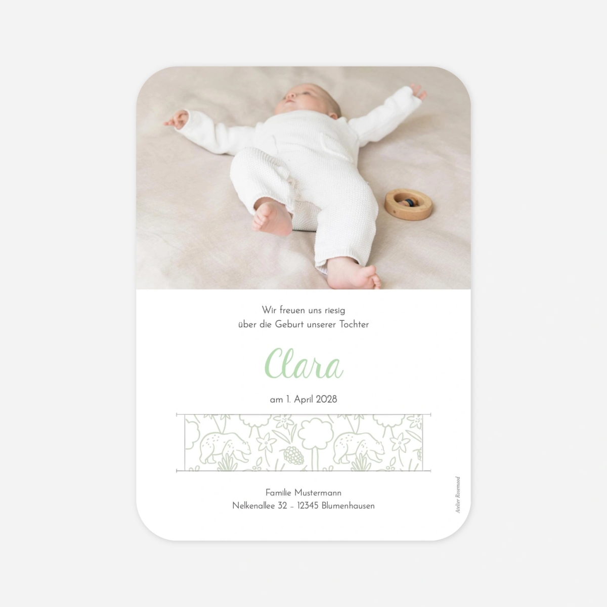 Geburtskarte Kleiner Spaziergang