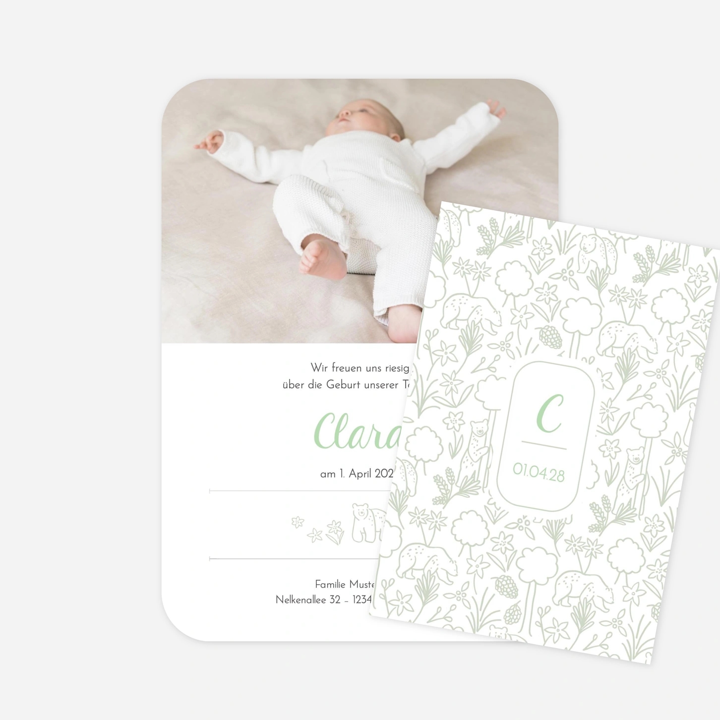 Geburtskarte Kleiner Spaziergang