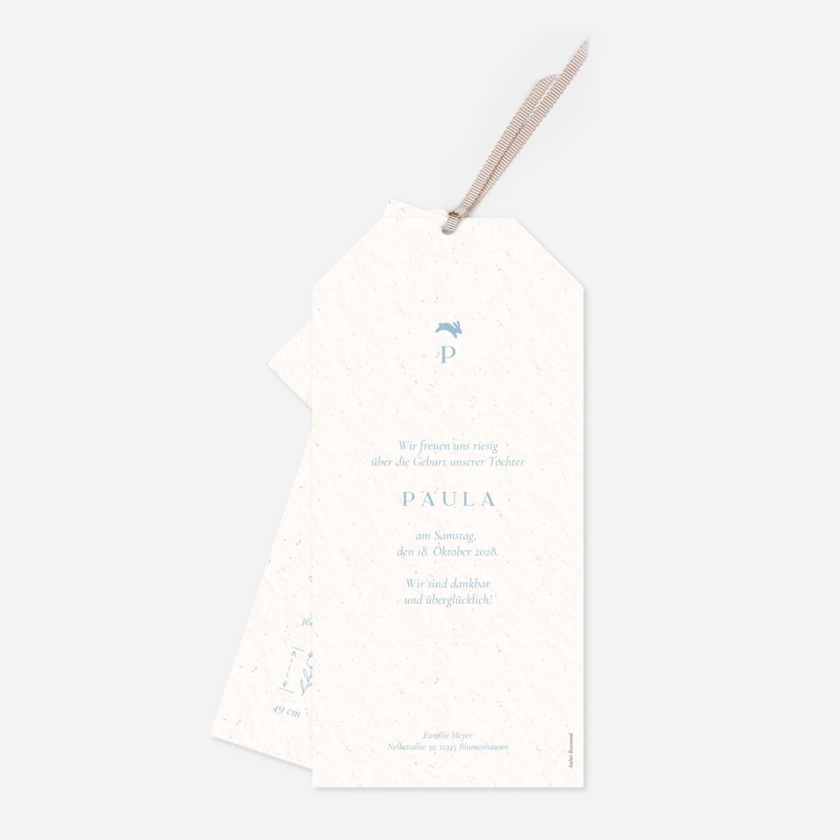 Geburtskarte Kleines Häschen