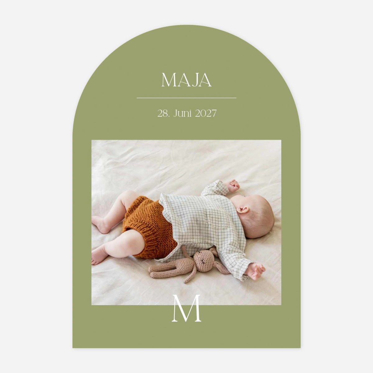 Geburtskarte Kleine initiale