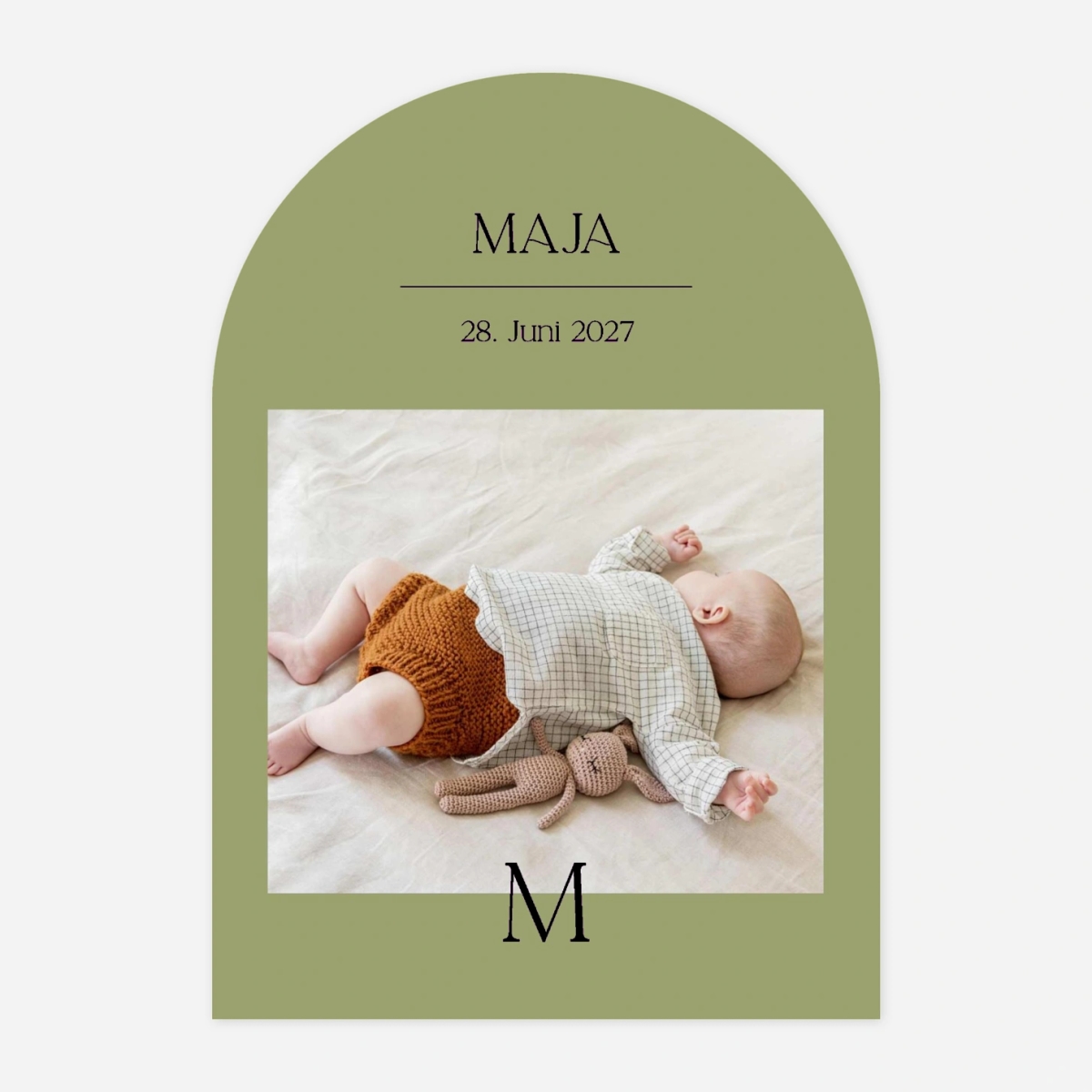 Geburtskarte Kleine initiale