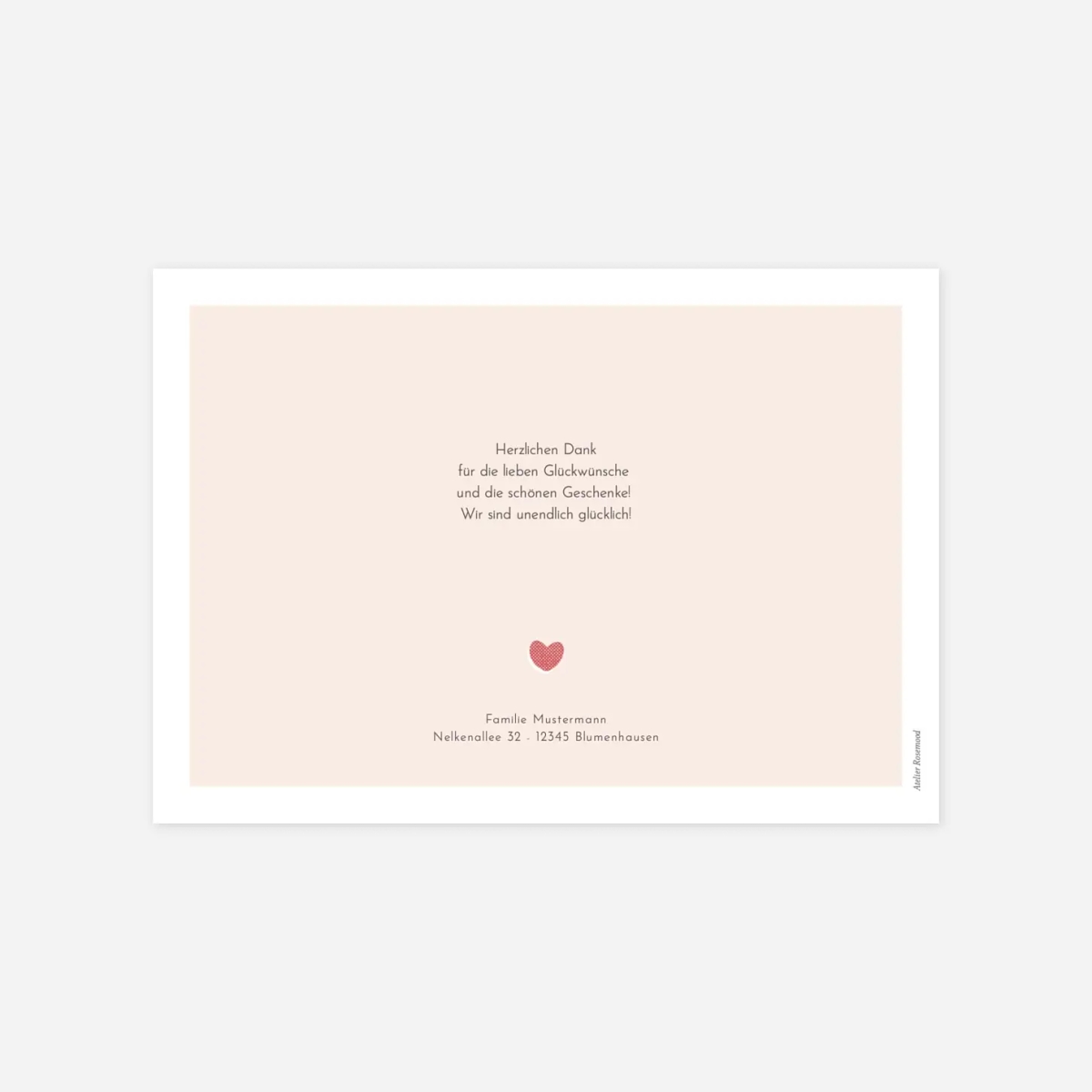 Dankeskarte Geburt Kleine Kirche