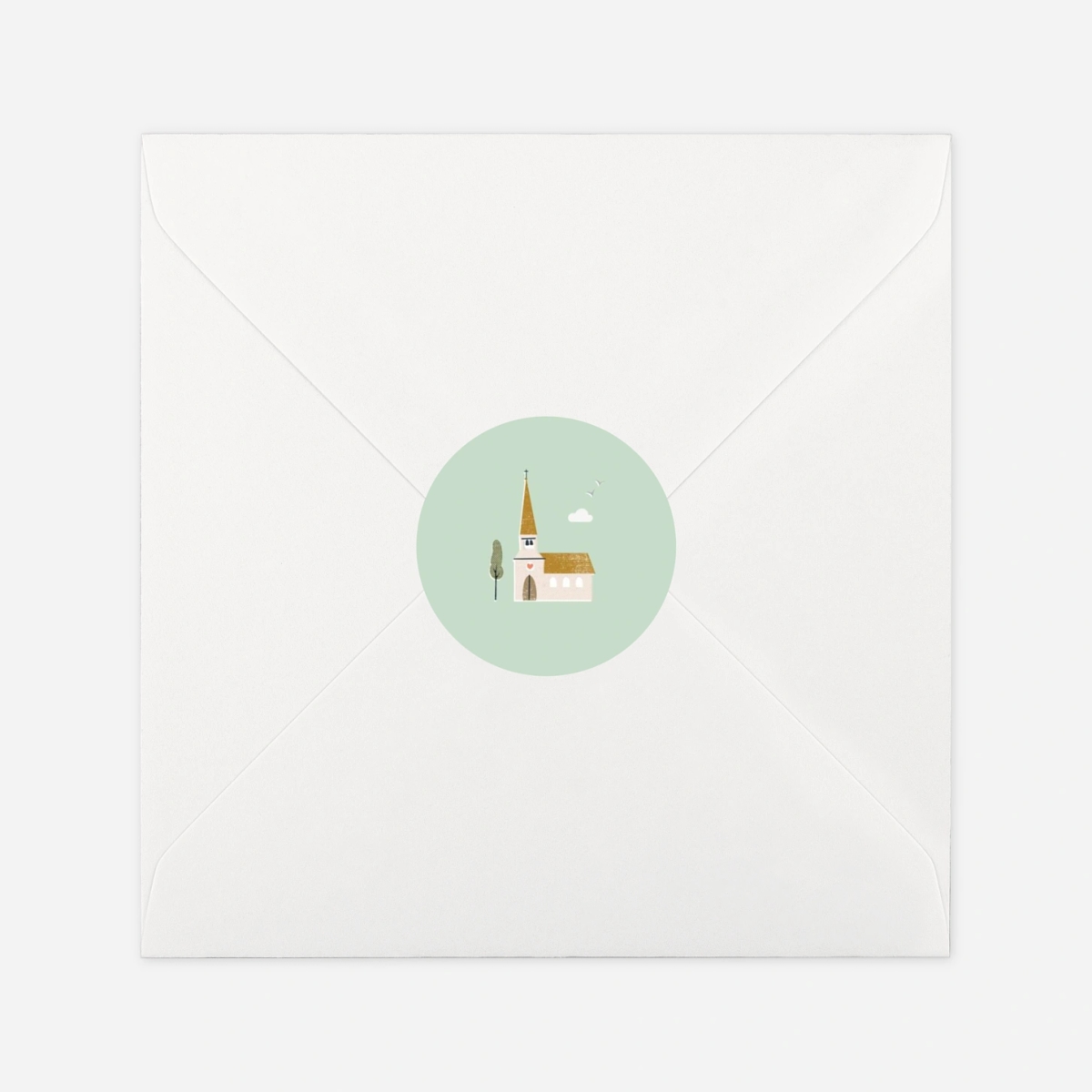 Aufkleber Taufe Kleine Kirche