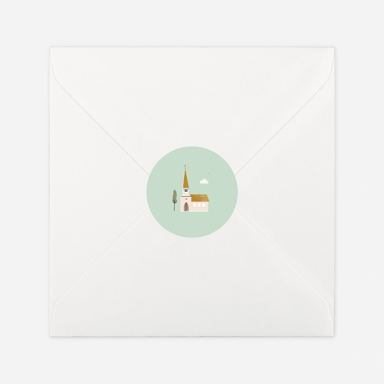 Aufkleber Taufe Kleine Kirche