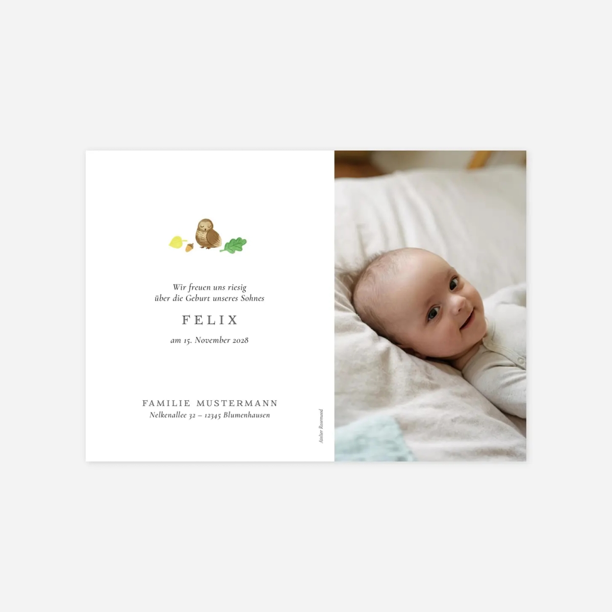 Geburtskarte Kleines Mobile