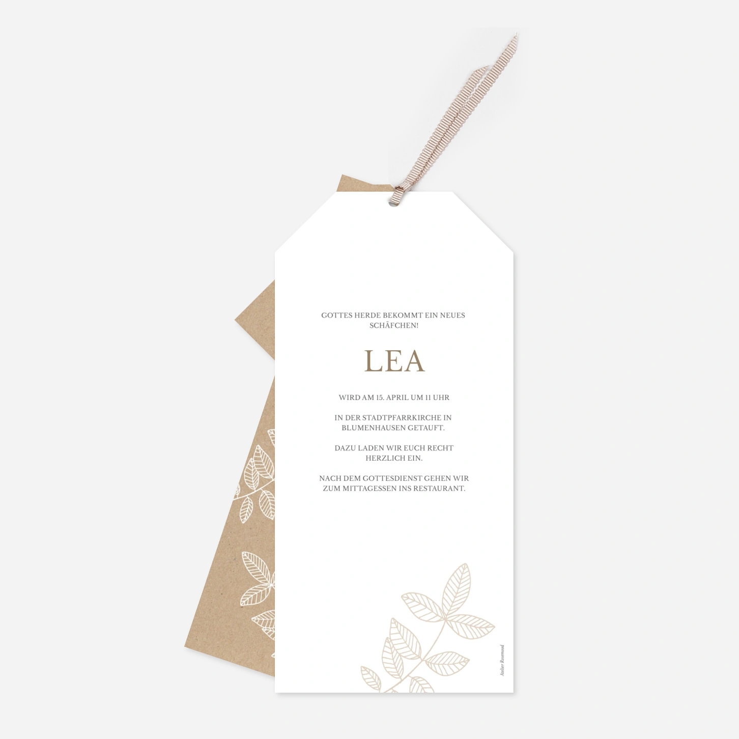 Taufeinladung Kleiner Schutzengel