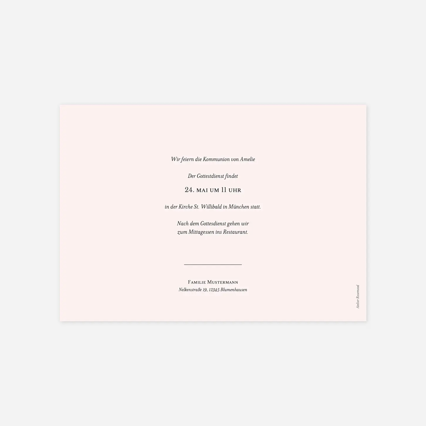 Kommunionseinladung Kleiner Sprössling