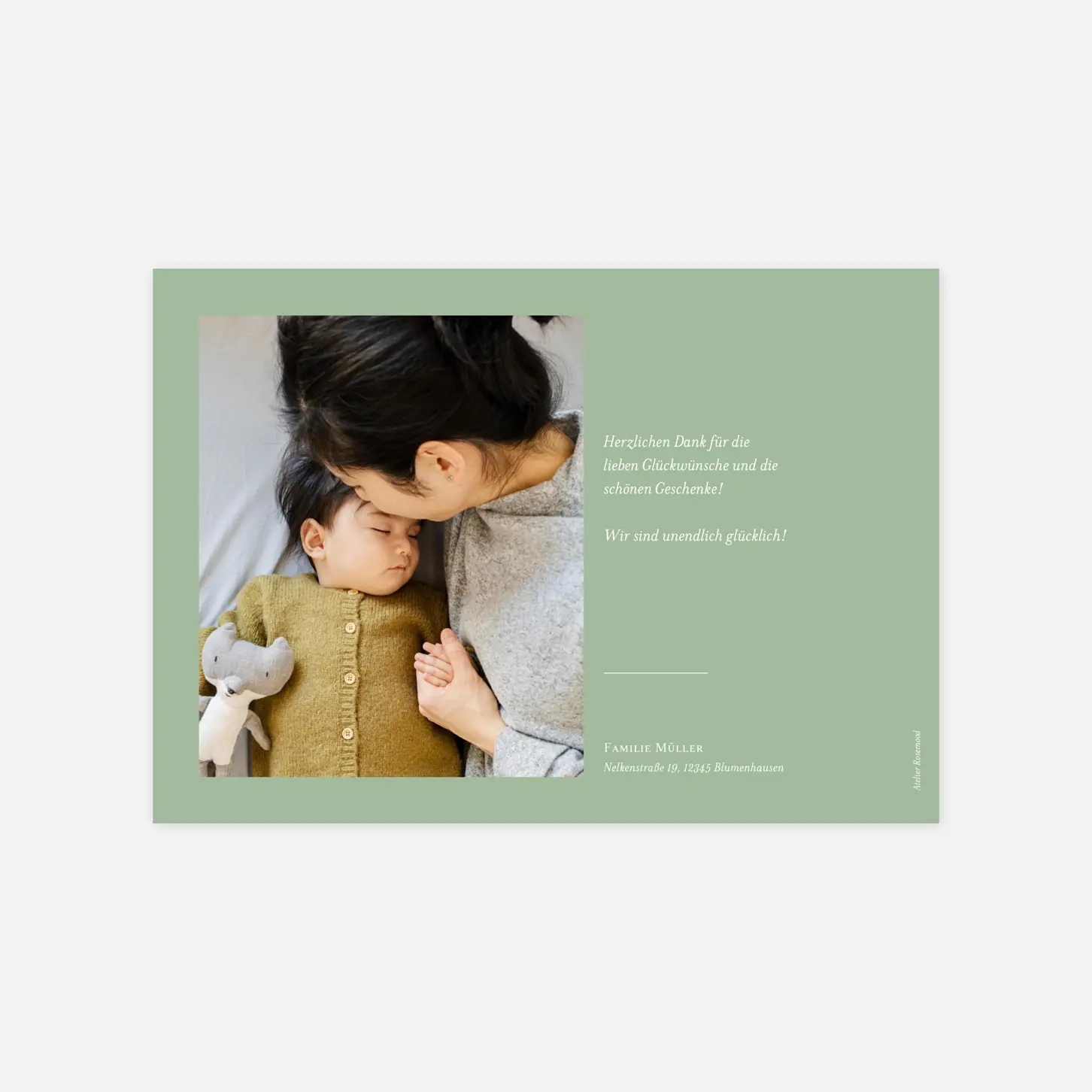 Dankeskarte Geburt Kleiner Sprössling