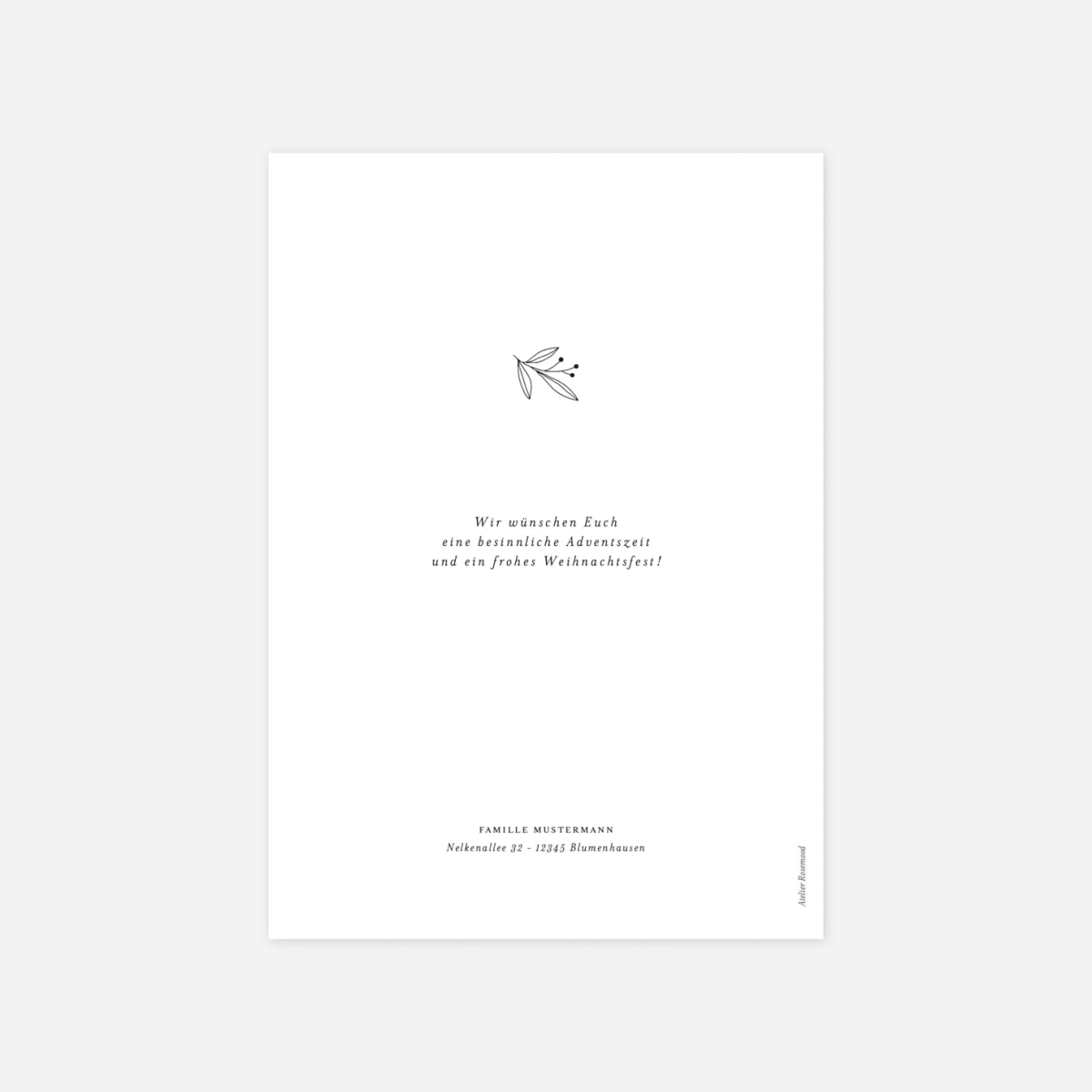 Weihnachtskarte Kleiner Sprössling