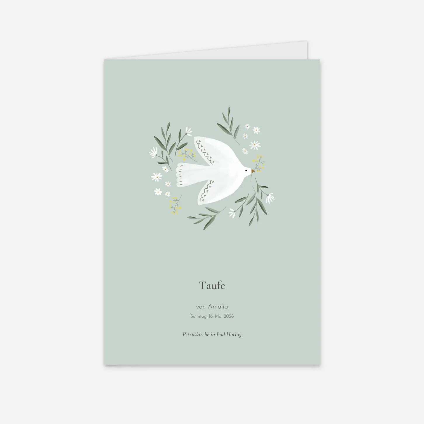 Kirchenheft Taufe Kleines Täubchen
