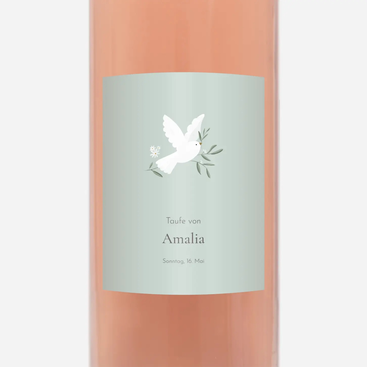Flaschenetikett Kleines Täubchen