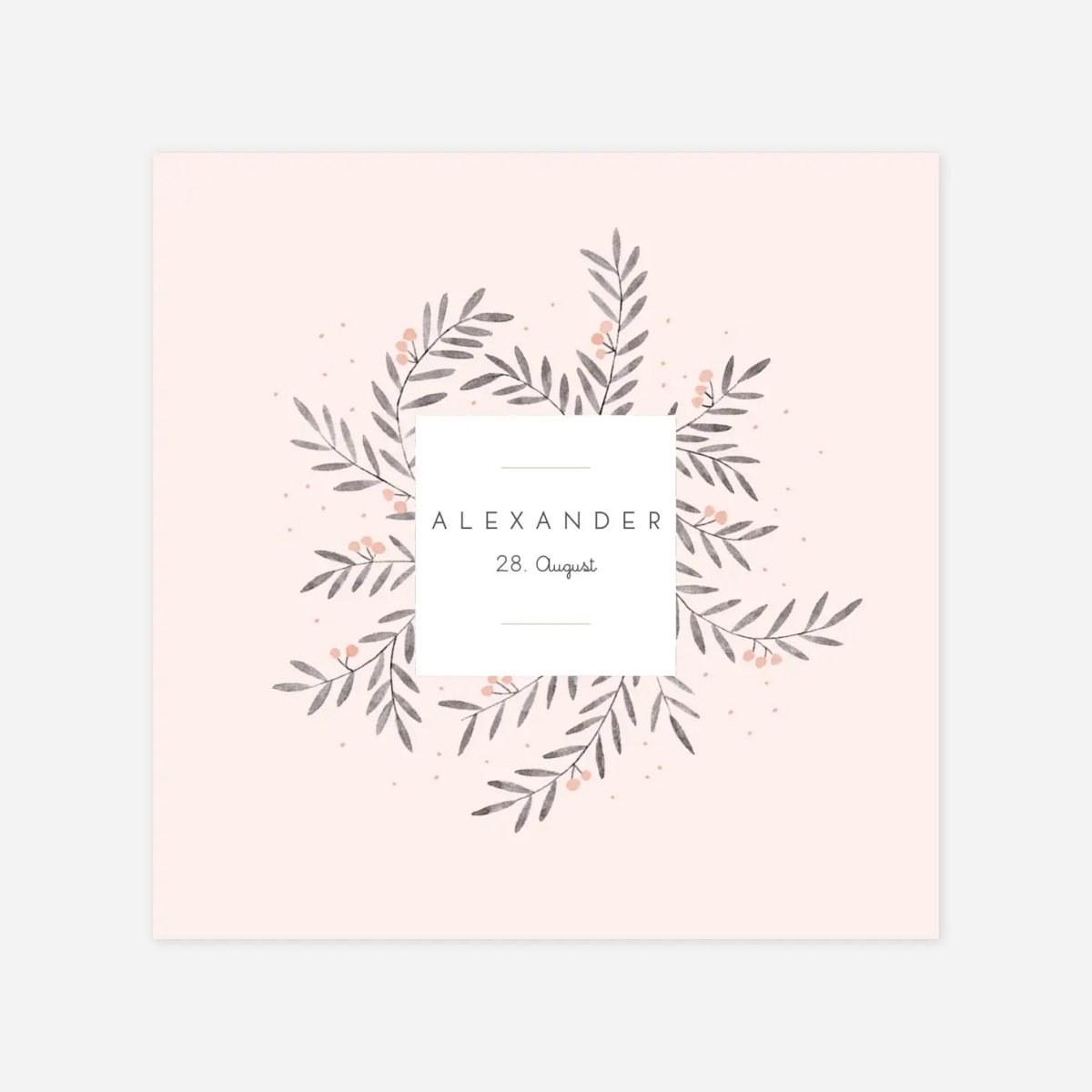 Kommunionseinladung Kleine Zweige