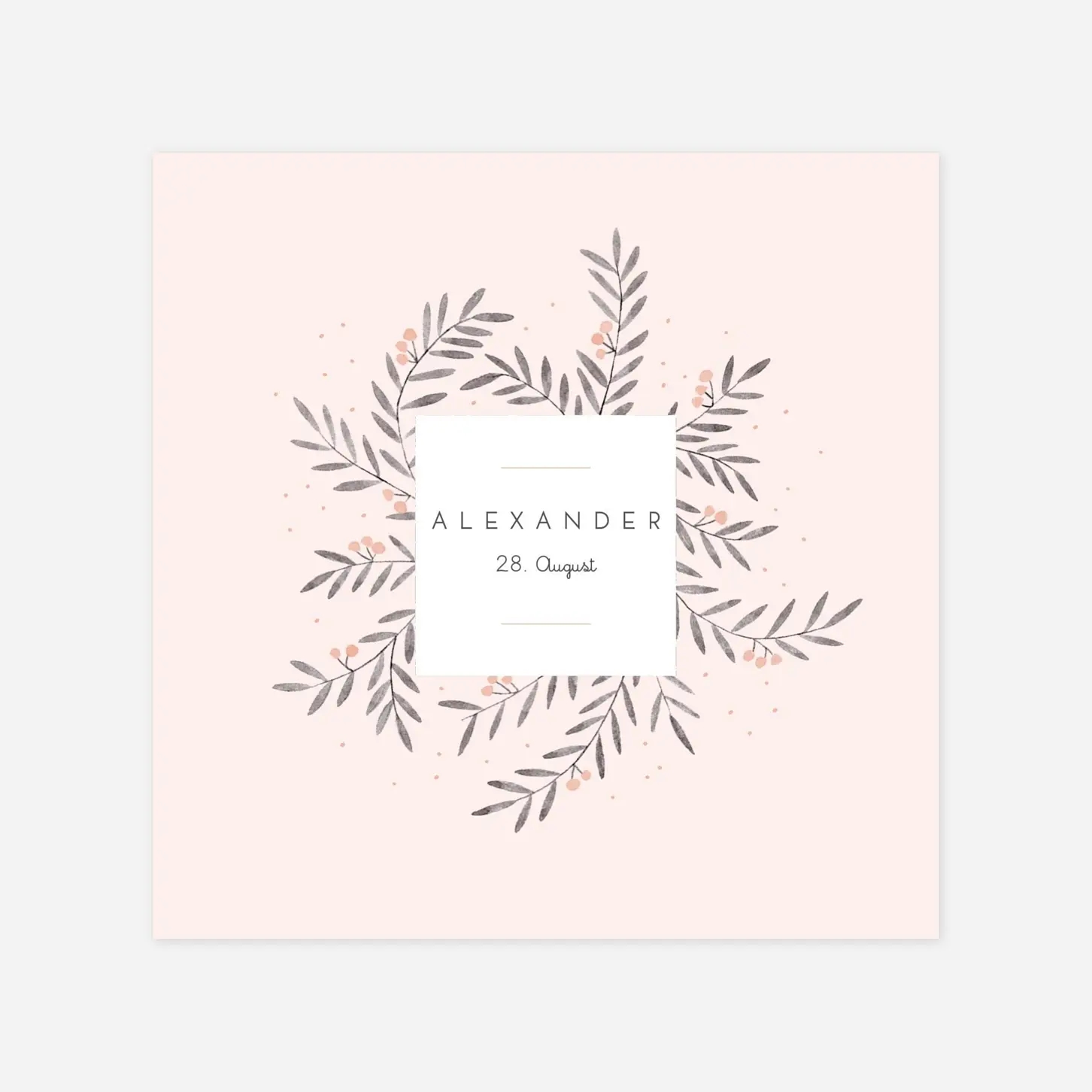 Kommunionseinladung Kleine Zweige