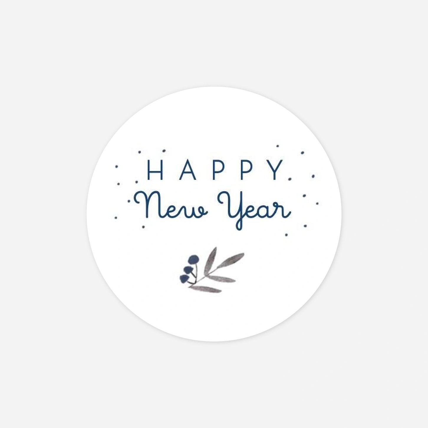 Geschenkaufkleber Weihnachten Kleine Zweige