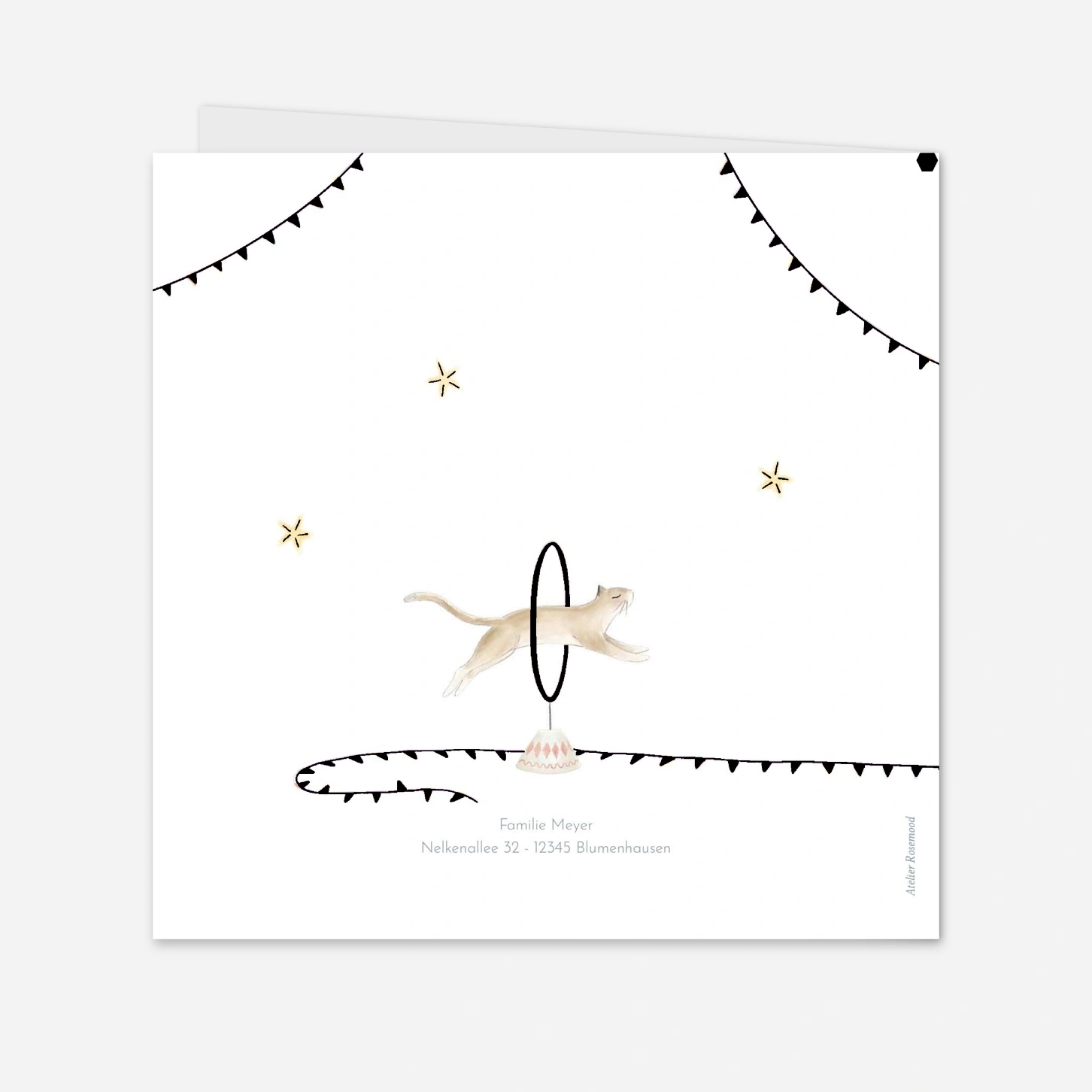 Geburtskarte Kleiner Zirkus