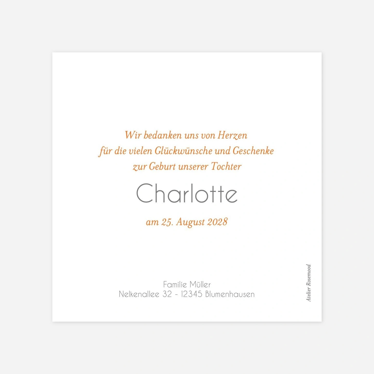 Geburtskarte Kleine Momentaufnahme