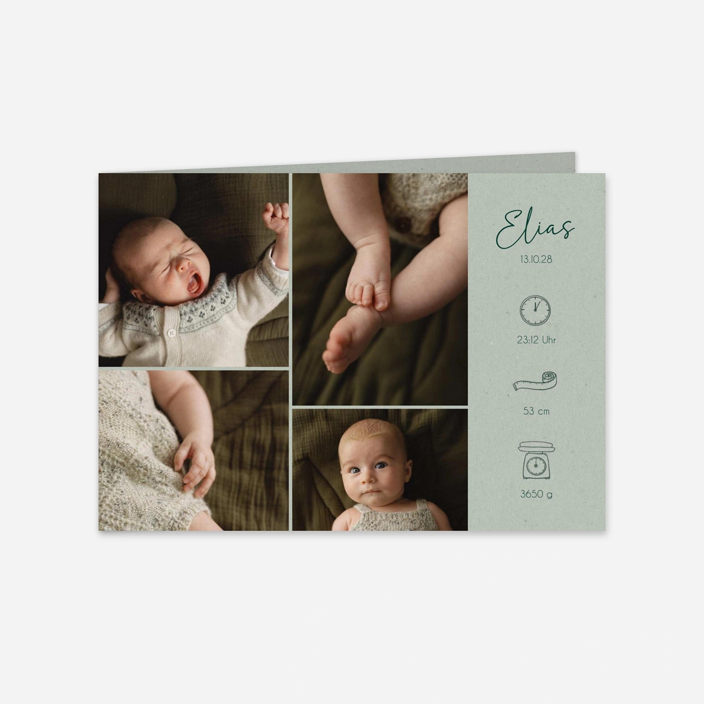 Geburtskarte Knipskunst