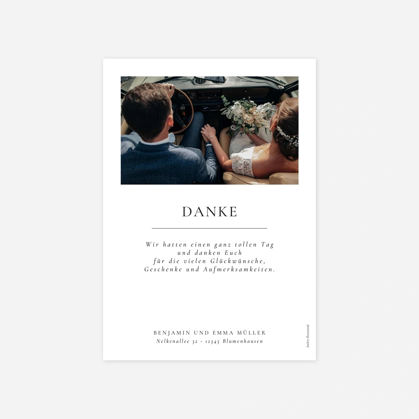 Dankeskarte Hochzeit Kostbare Momente Fotos