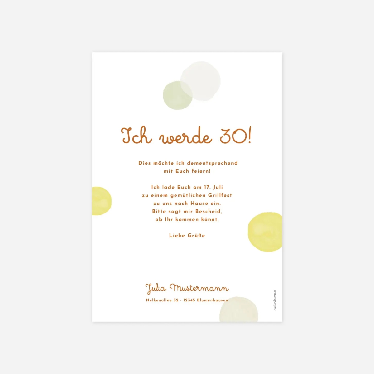 Geburtstagseinladung Konfetti