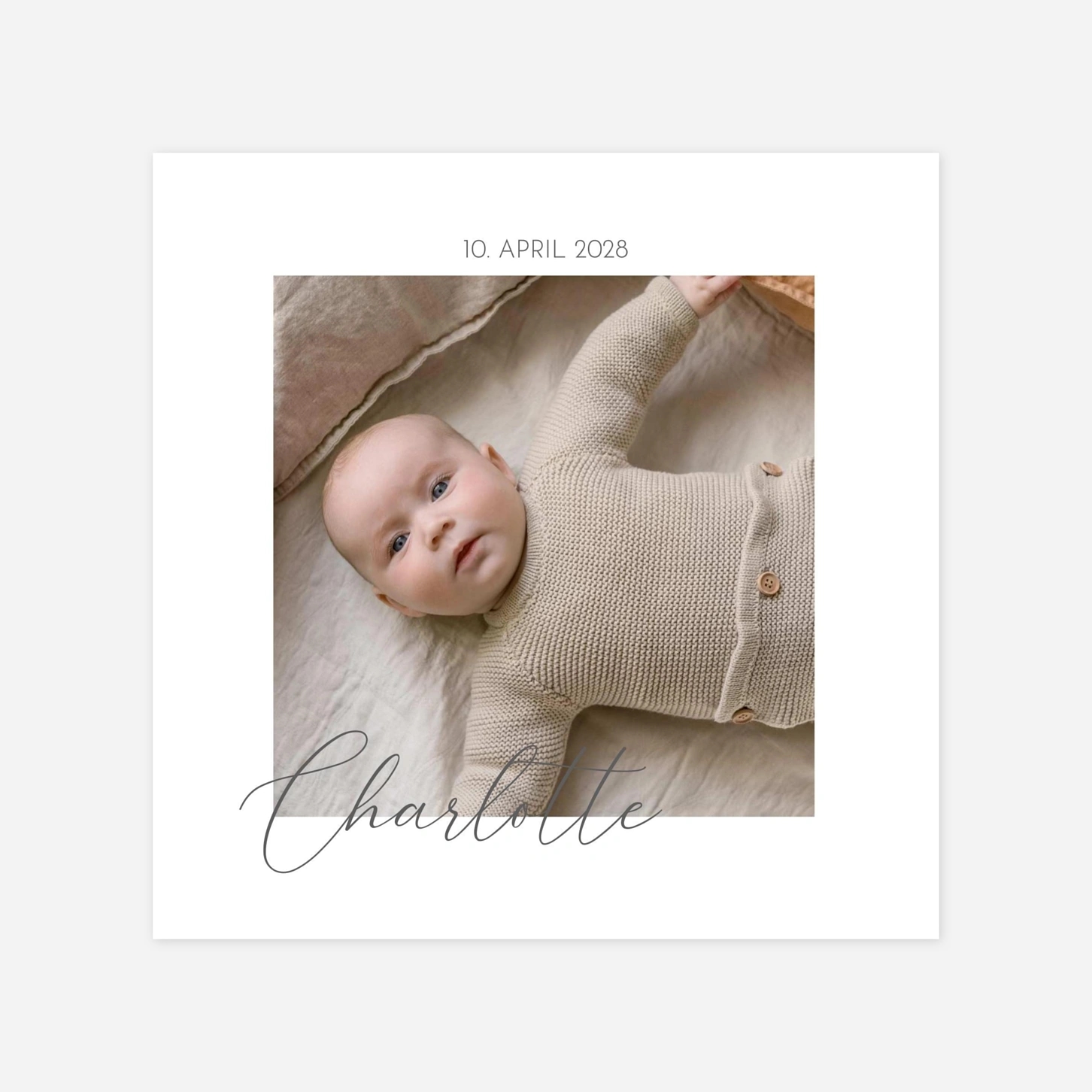 Geburtskarte Kleines Portrait