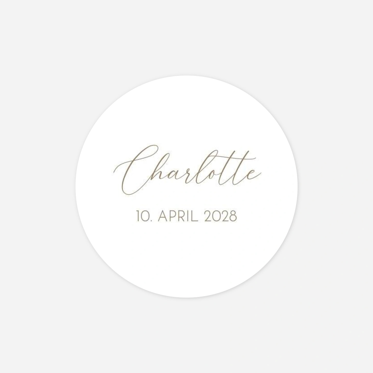 Aufkleber (Gastgeschenk) Kleines Portrait