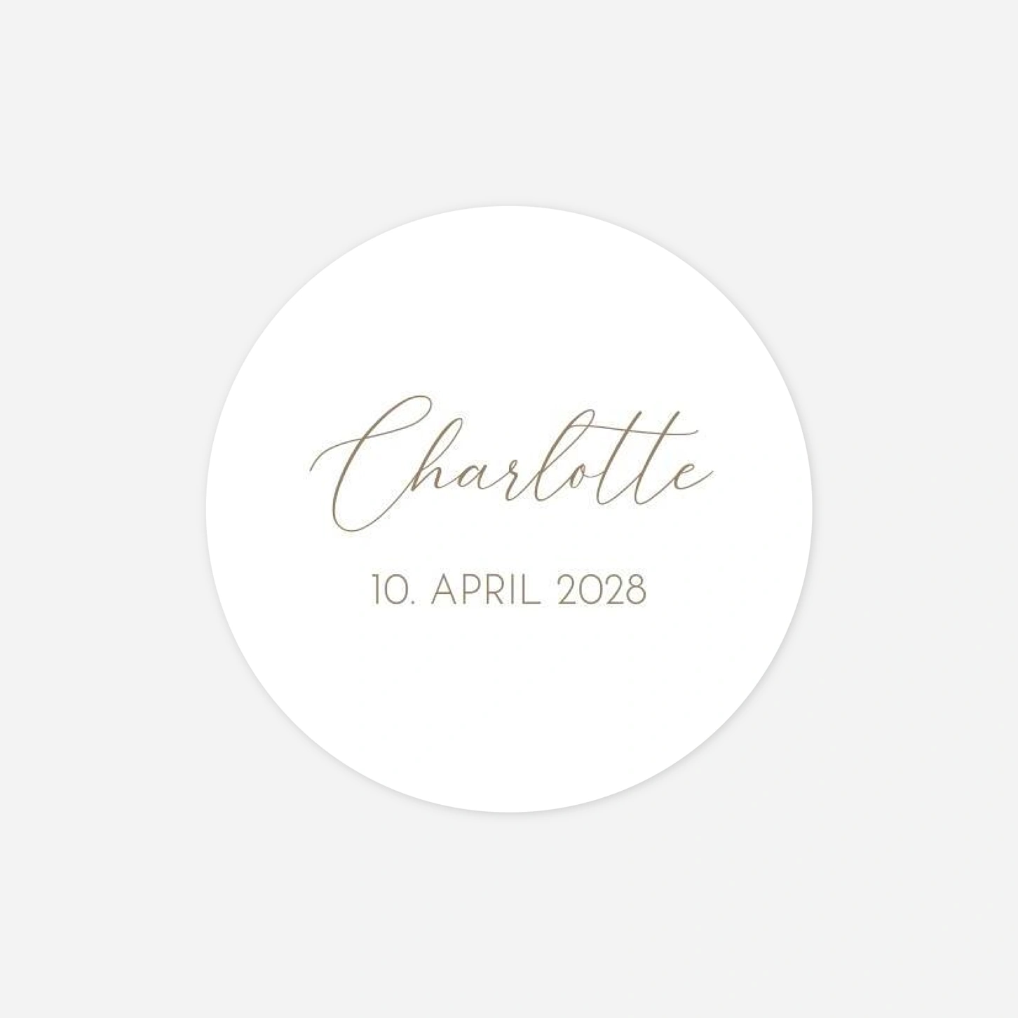 Aufkleber (Gastgeschenk) Kleines Portrait