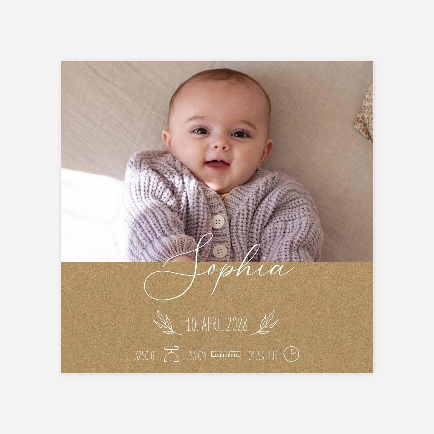 Geburtskarte Kleine Symbole