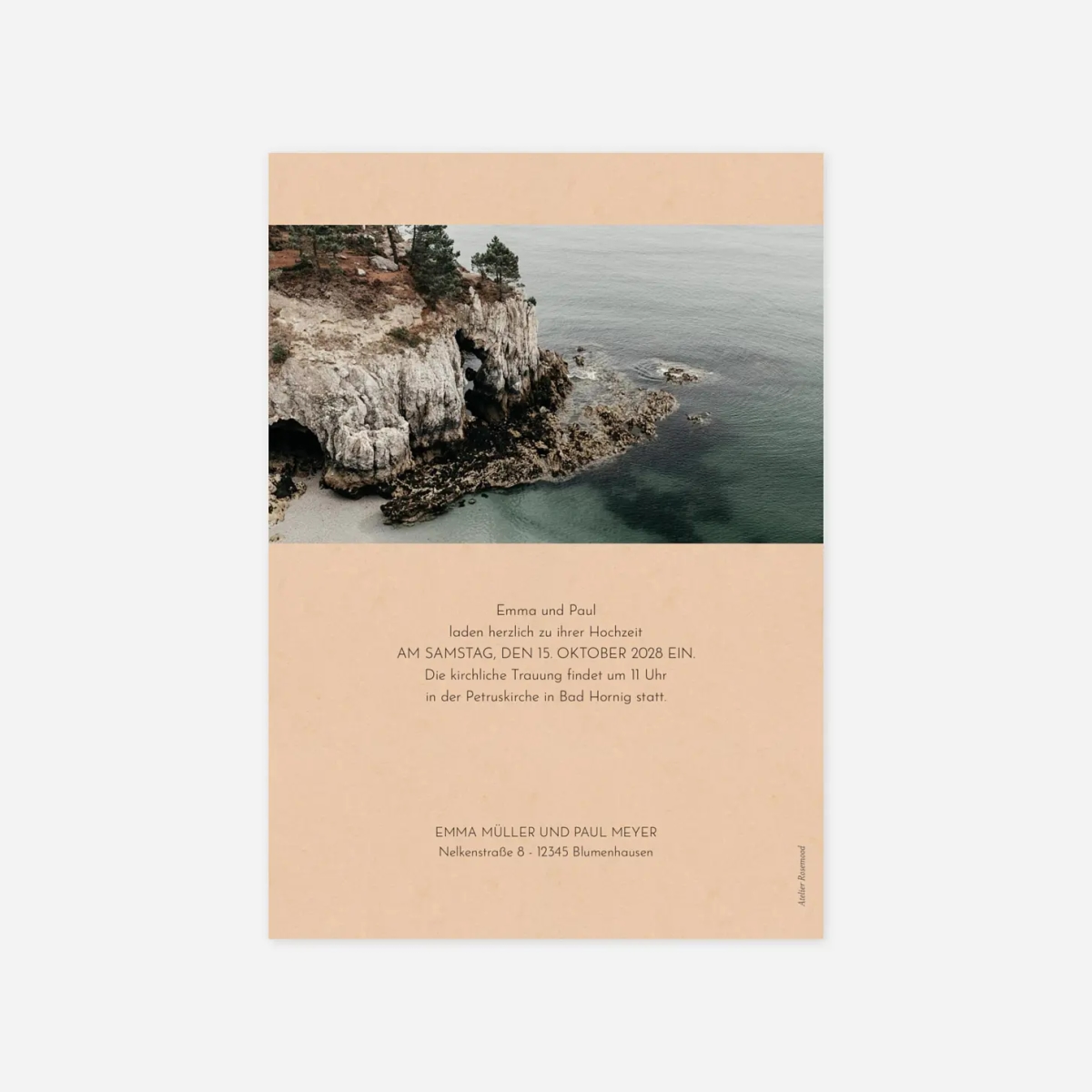 Hochzeitseinladung Kulisse