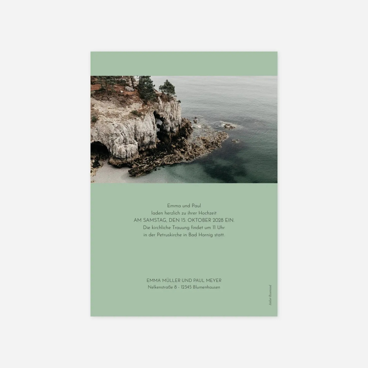 Hochzeitseinladung Kulisse