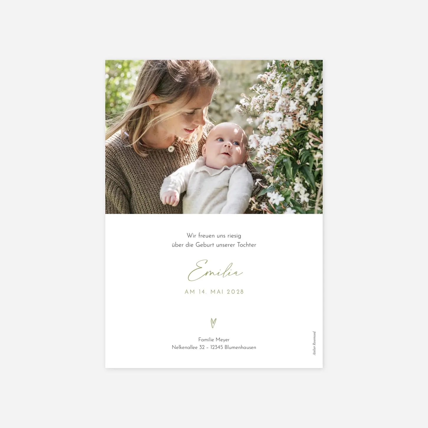 Geburtskarte Kuschelmoment