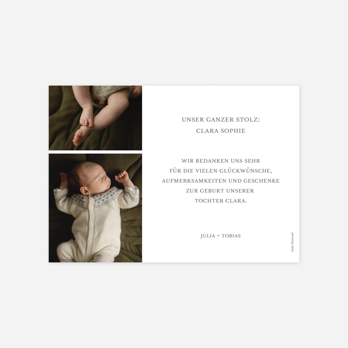 Geburtskarte Kleines Wunder