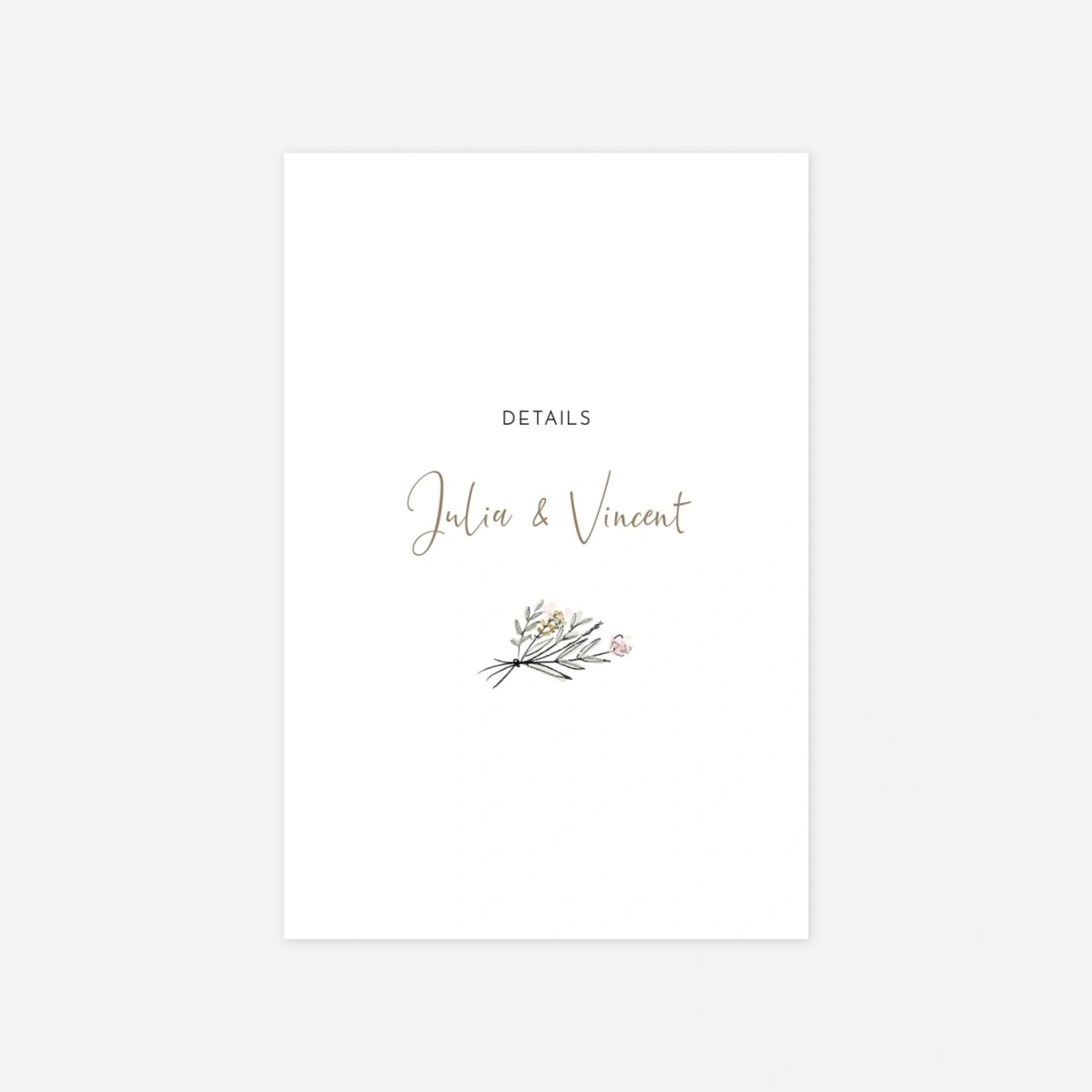 Hochzeit Mini-Einladungskarte Landblume (Garten)