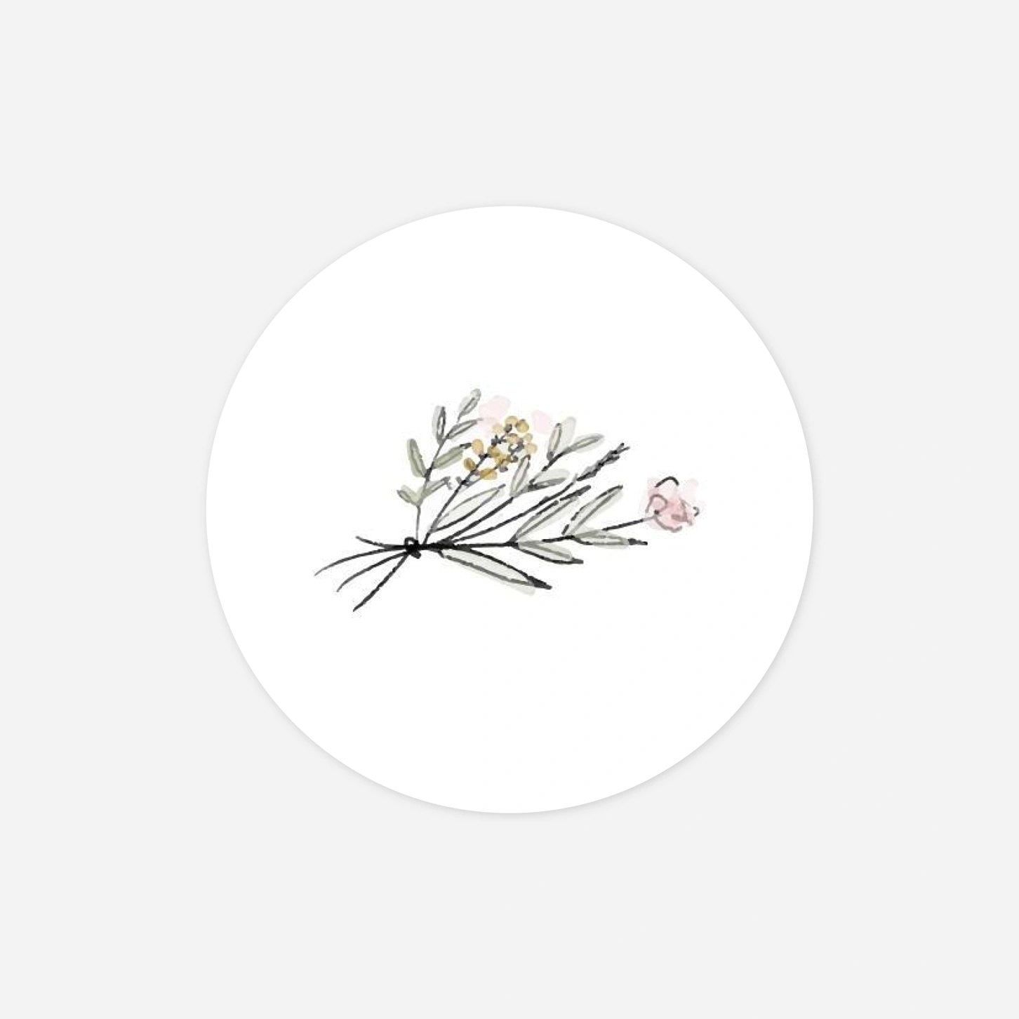 Geschenkaufkleber Hochzeit Landblume (Garten)