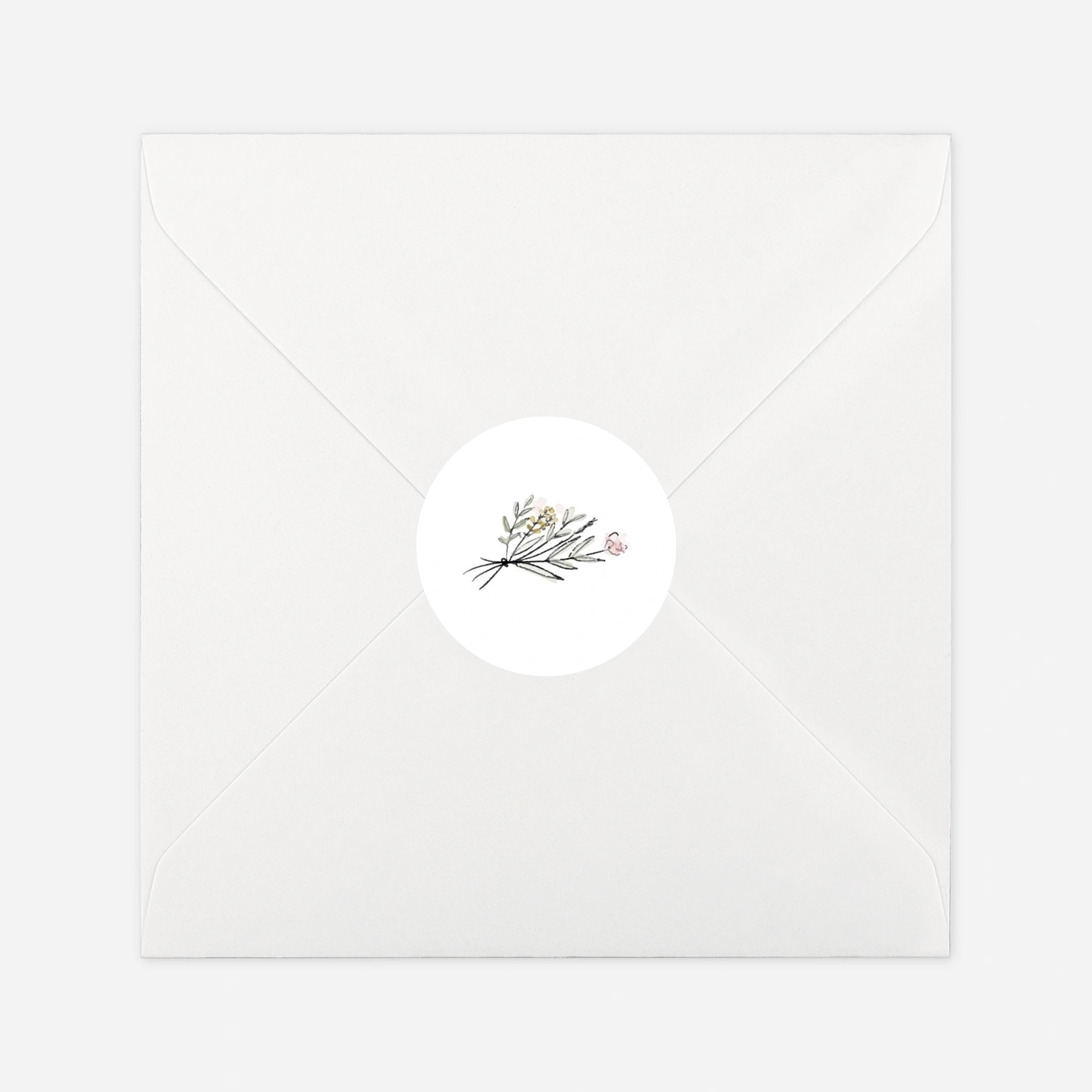 Geschenkaufkleber Hochzeit Landblume (Garten)