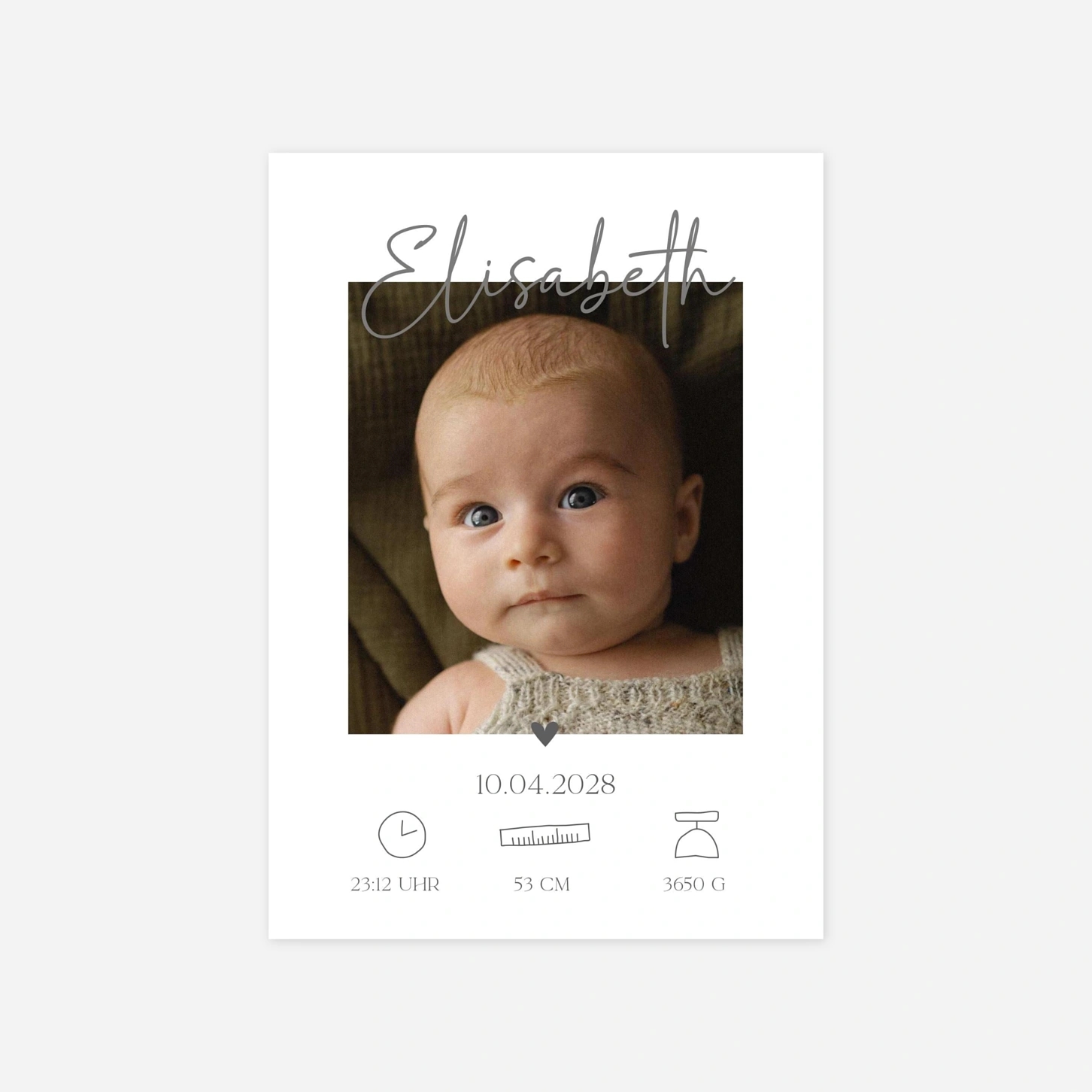 Geburtskarte Lebenslicht