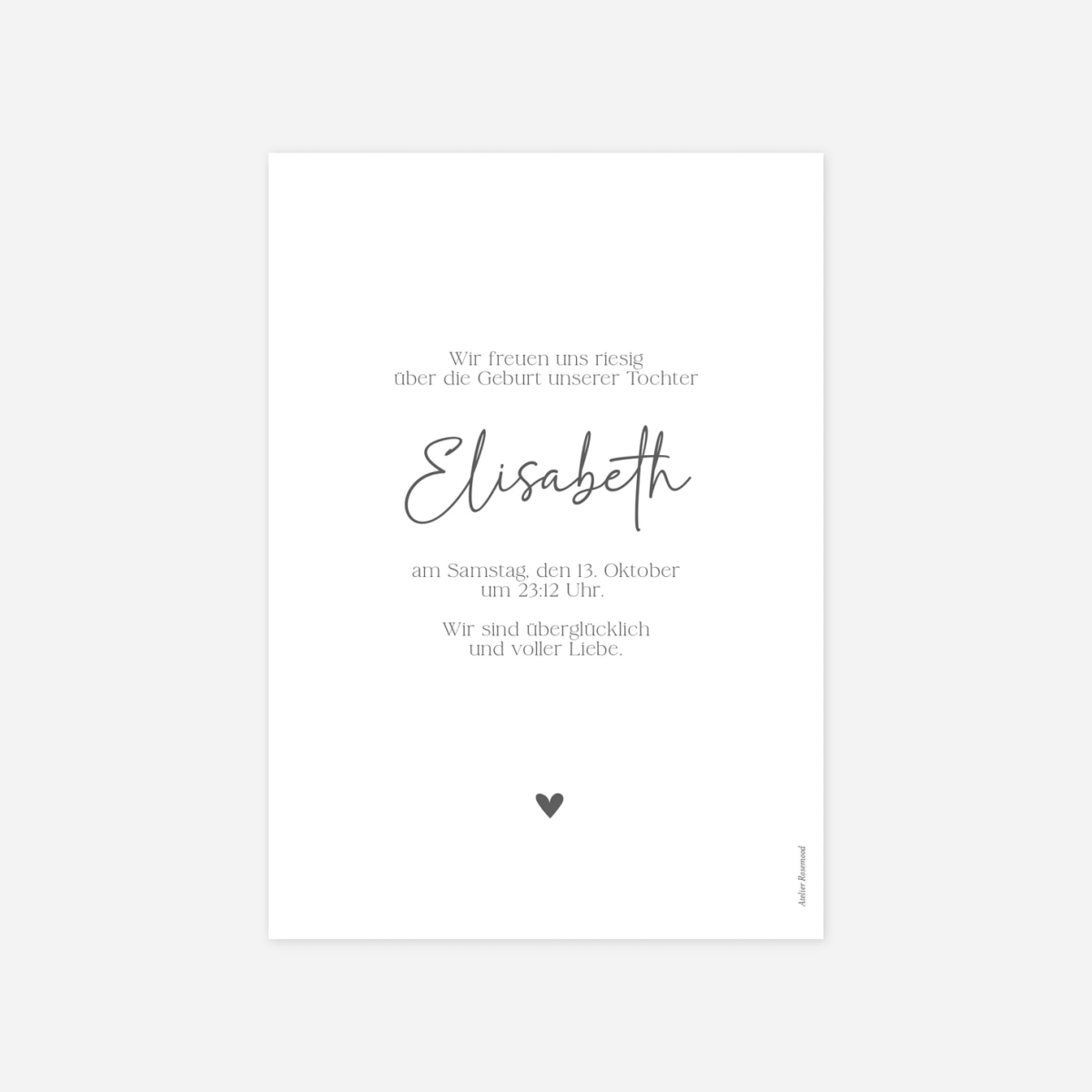 Geburtskarte Lebenslicht