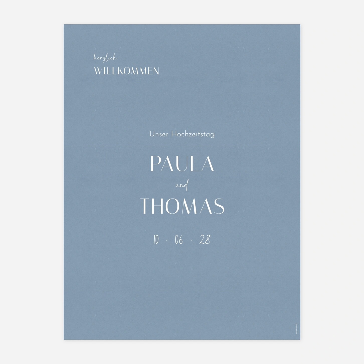 Willkommensschild Liebesrausch