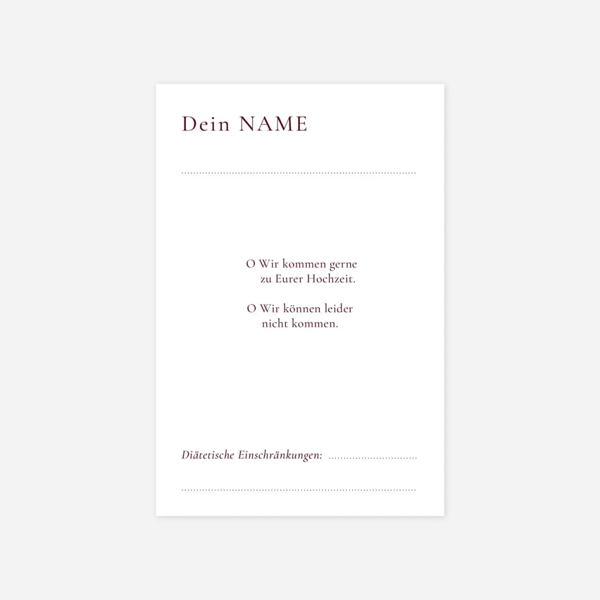 Antwortkarte Hochzeit Laure de Sagazan Gold