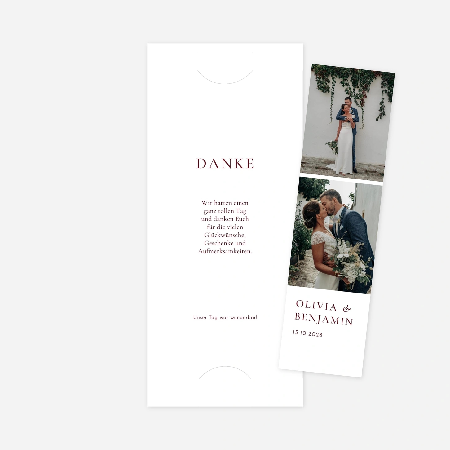 Dankeskarte Hochzeit Laure de Sagazan Gold