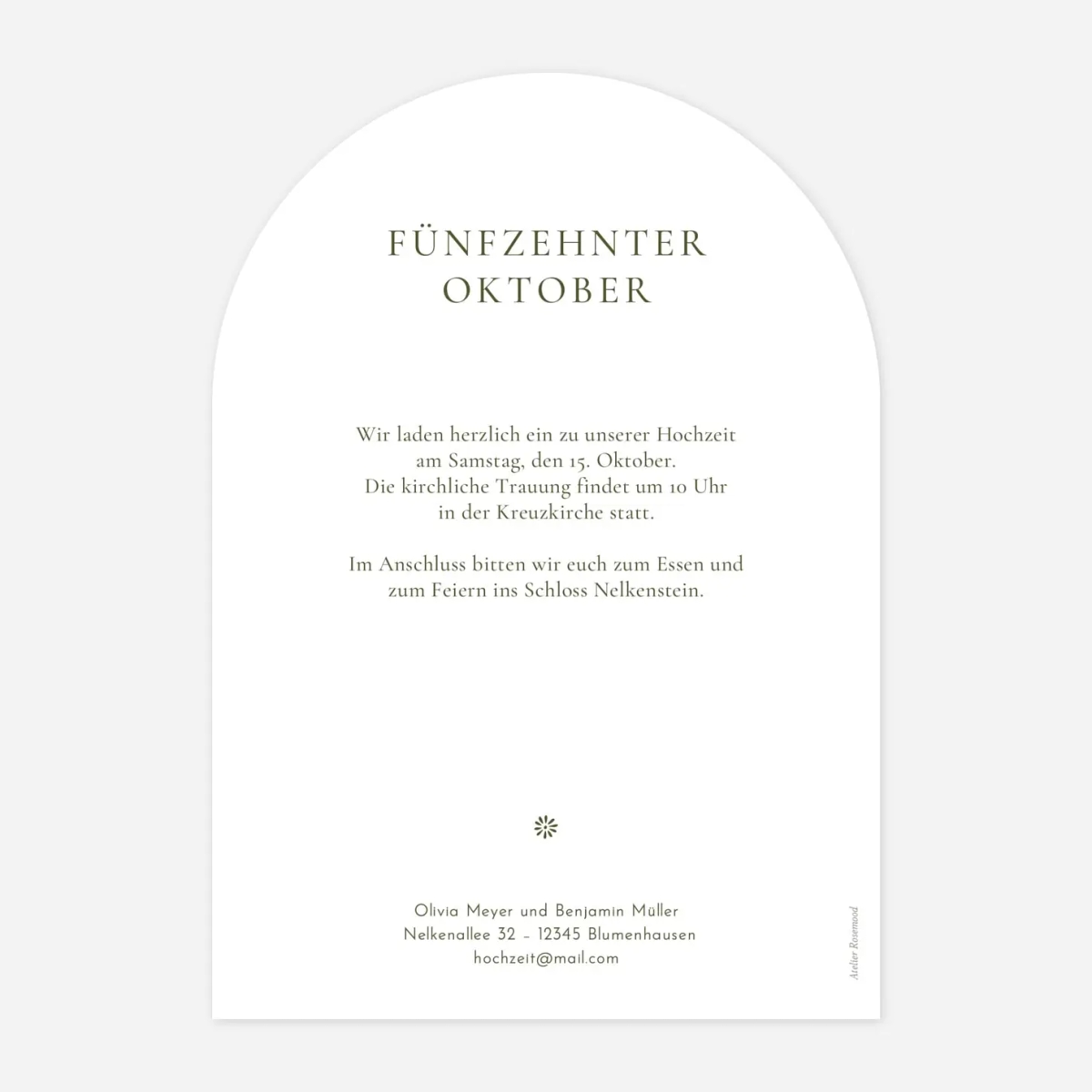 Hochzeitseinladung Laure de Sagazan Gold