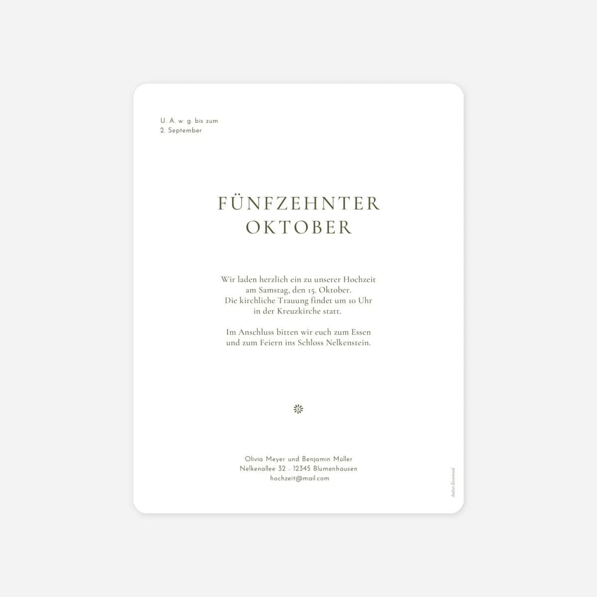 Hochzeitseinladung Laure de Sagazan Gold