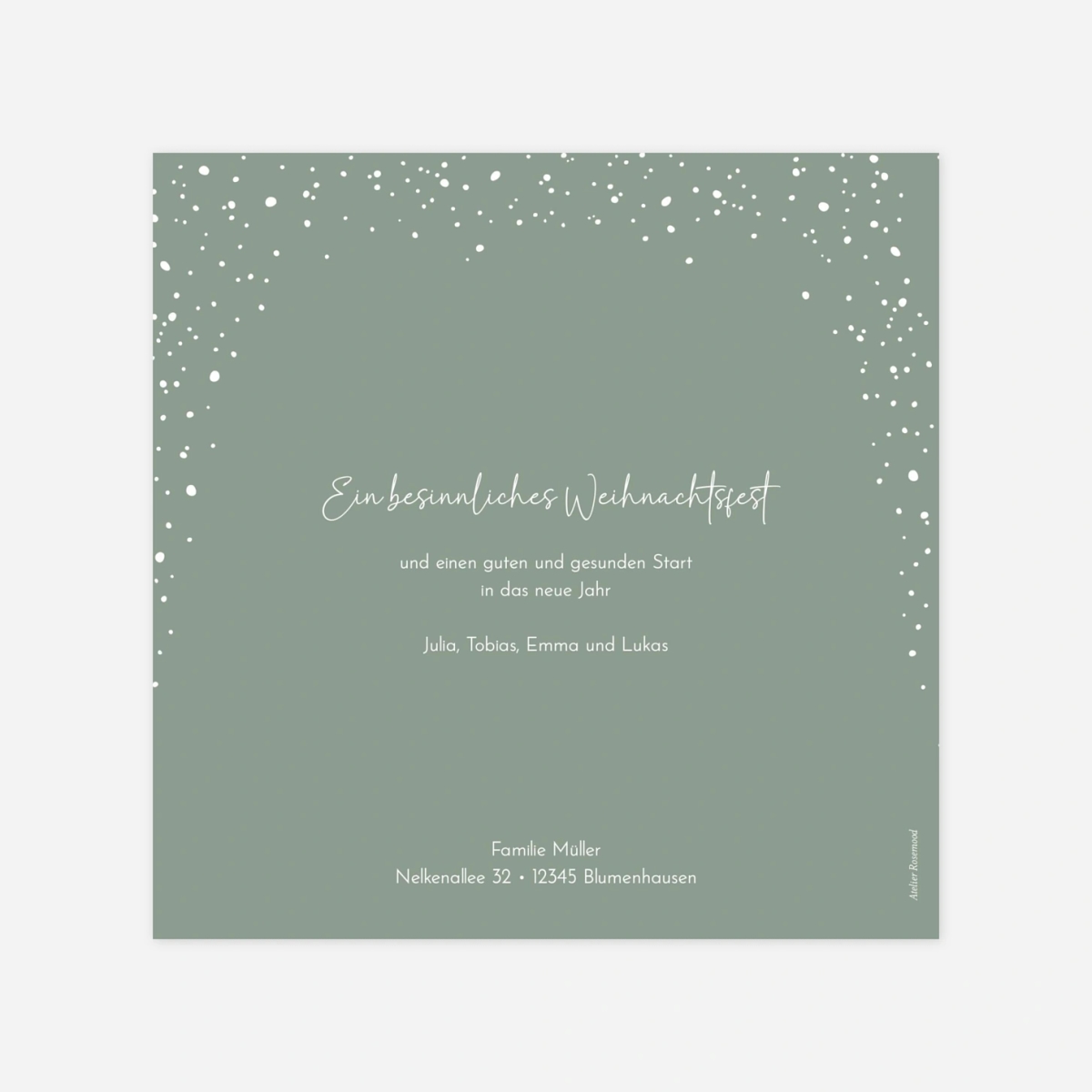 Weihnachtskarte Leise Flocken