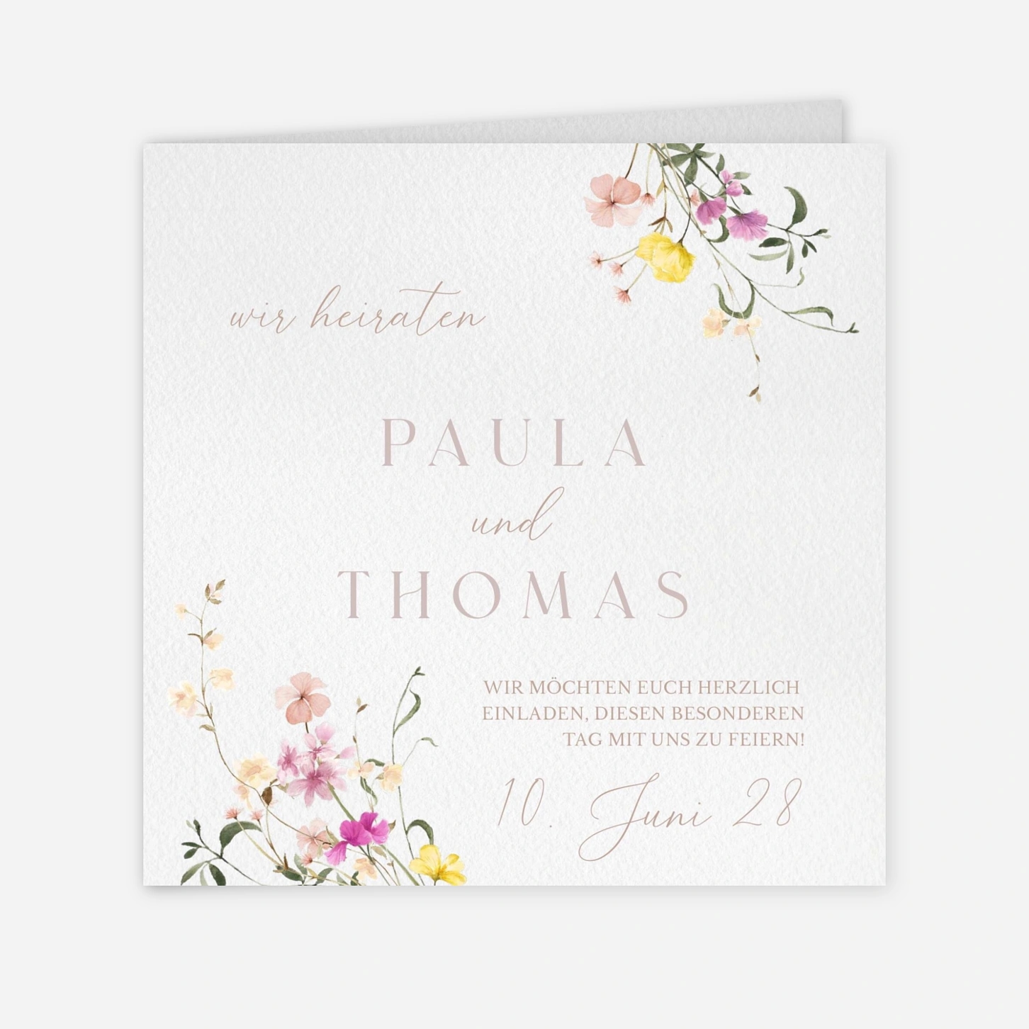 Hochzeitseinladung Liebesgarten