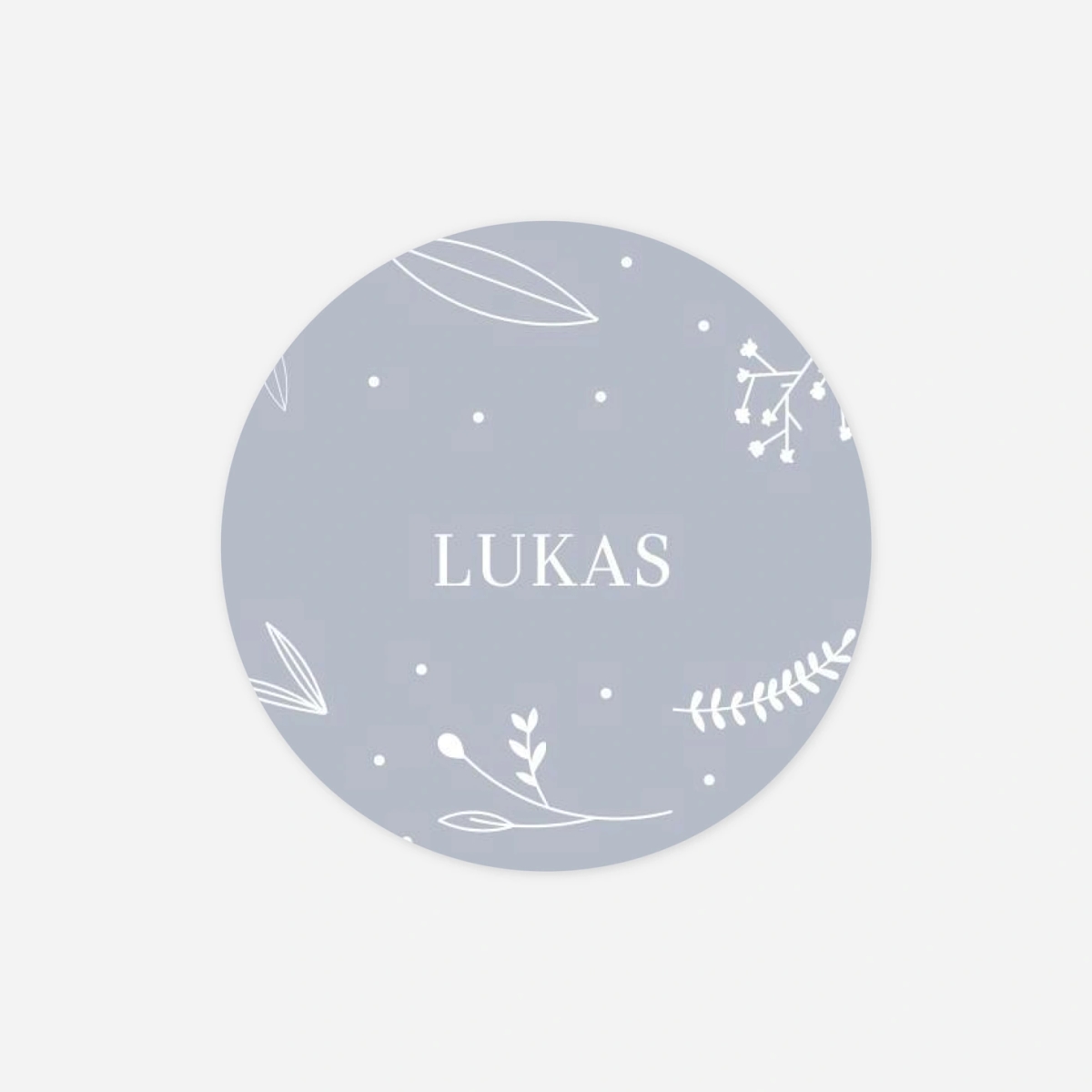 Aufkleber (Gastgeschenk) Liebliches Blattwerk Bunt