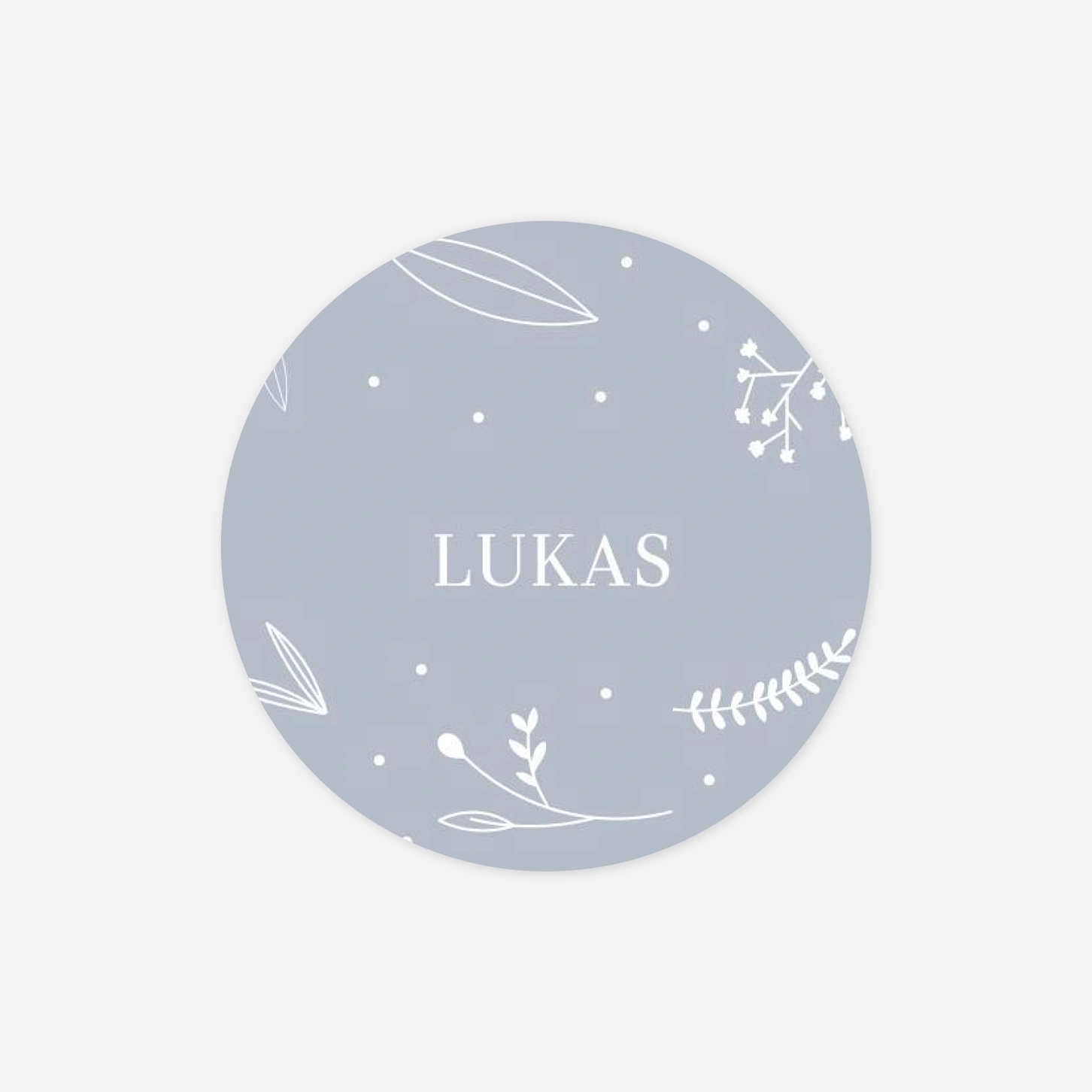 Aufkleber (Gastgeschenk) Liebliches Blattwerk Bunt